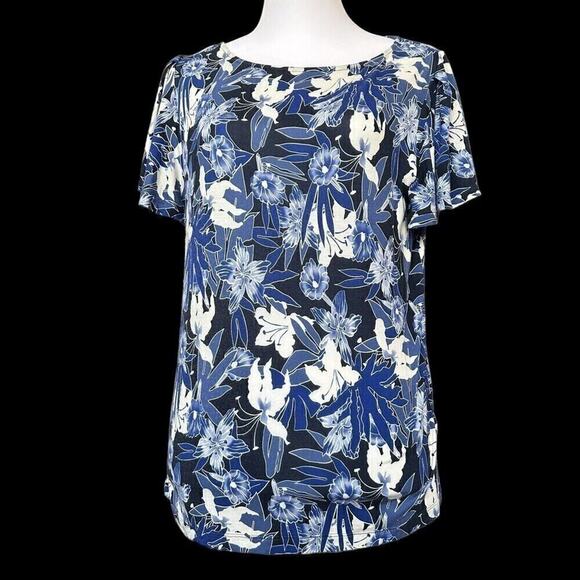 Lauren Ralph Lauren Floral Flutter Sleeve Top Size S/P Multicolor #H1287 - Picture 4 of 9